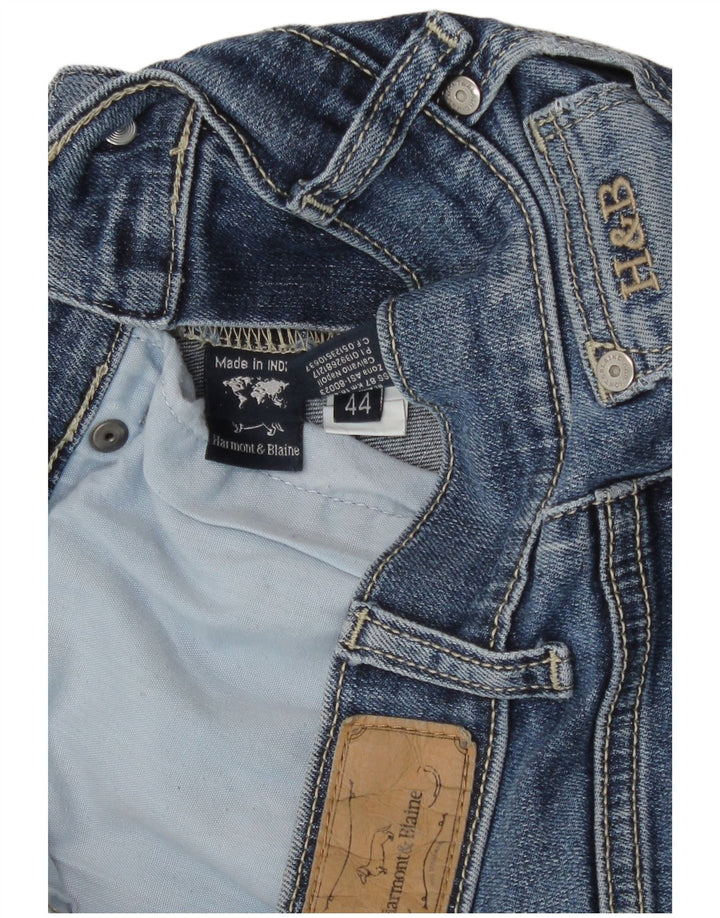 Harmont & Blaine Dame Crop Straight Jeans IT 44 Medium W30 L26 Blå