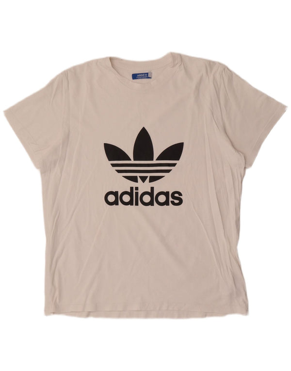 Tricou grafic pentru bărbați Adidas Top XL Bumbac alb