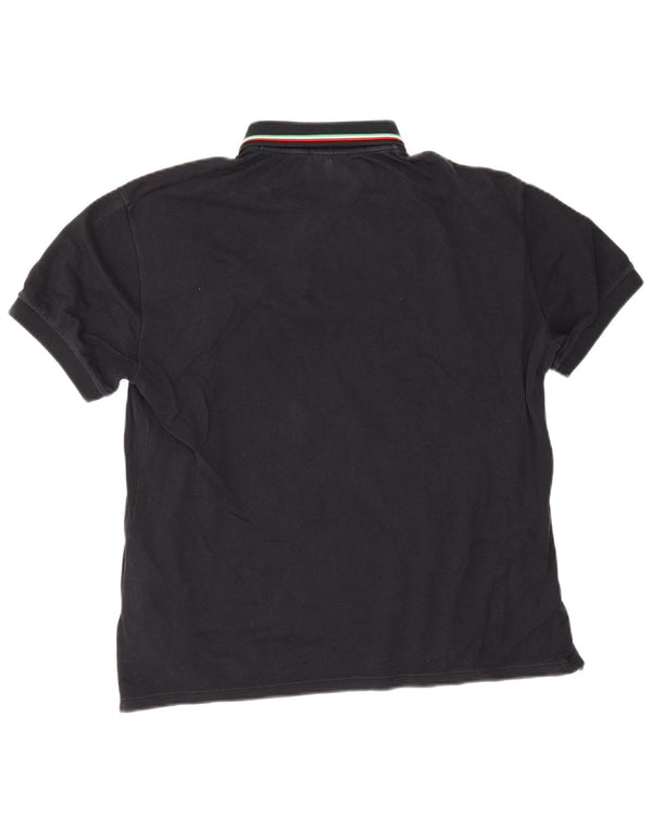 Emporio Armani Mens Polo Shirt Large Navy Blue Cotton