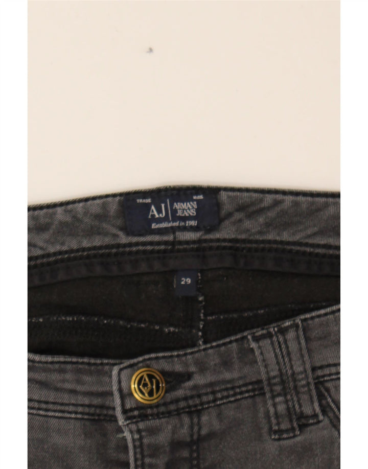 ARMANI Womens Skinny Jeans W30 L29 Grey Cotton Vintage Armani and Second-Hand Armani from Messina Hembry 