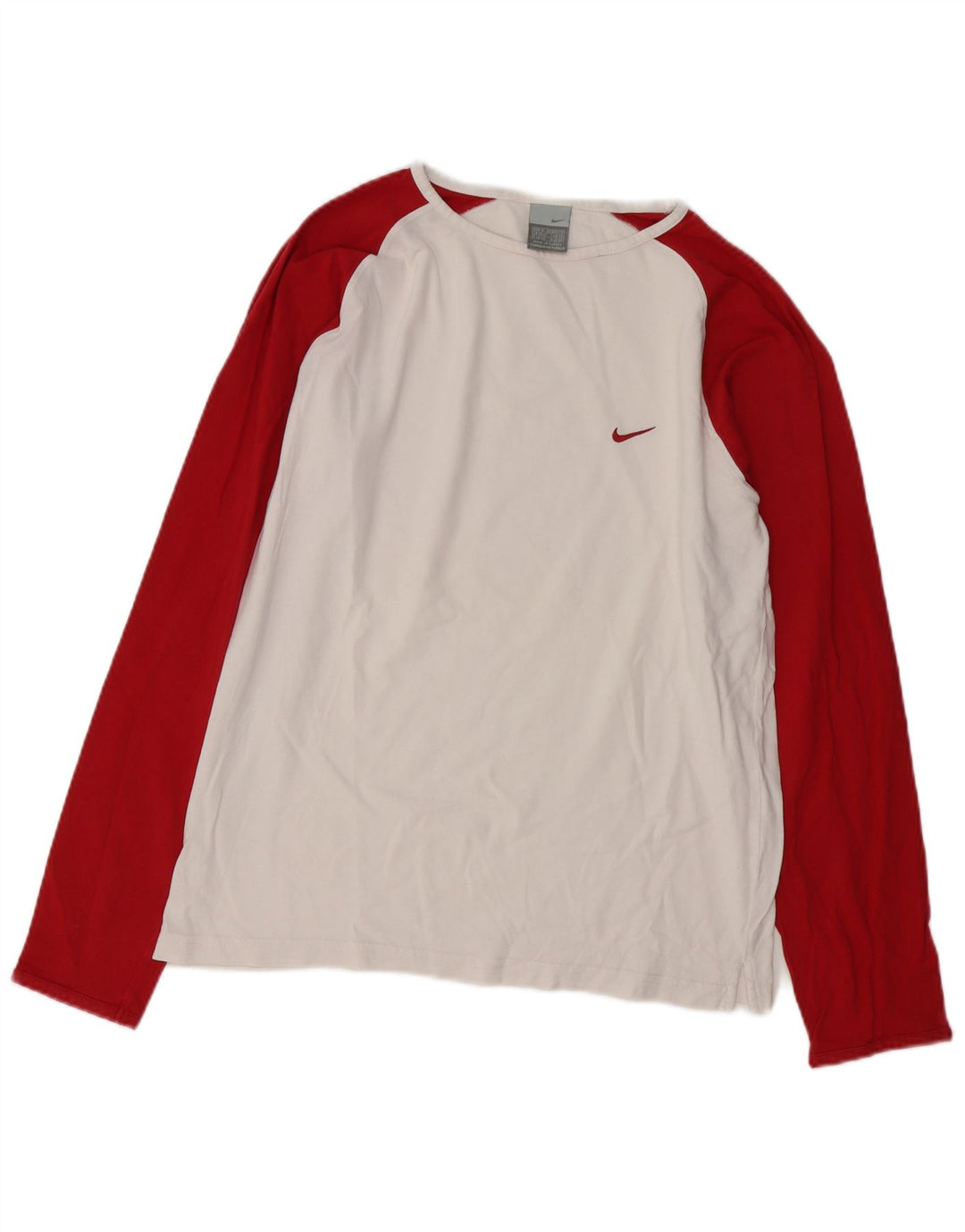 Nike Mens Top Long Sleeve UK 39/41 Medium White Colourblock