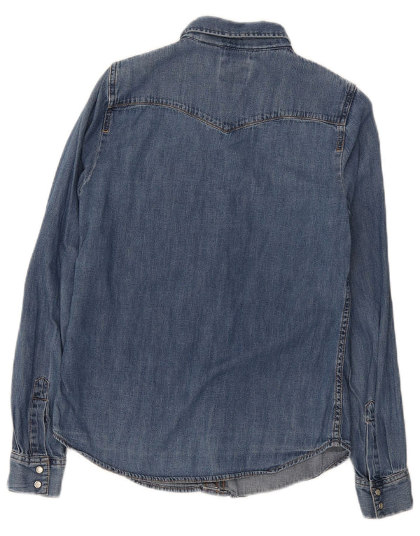 Camicia in denim dalla vestibilità classica da donna Levi's UK 6 XS Blu