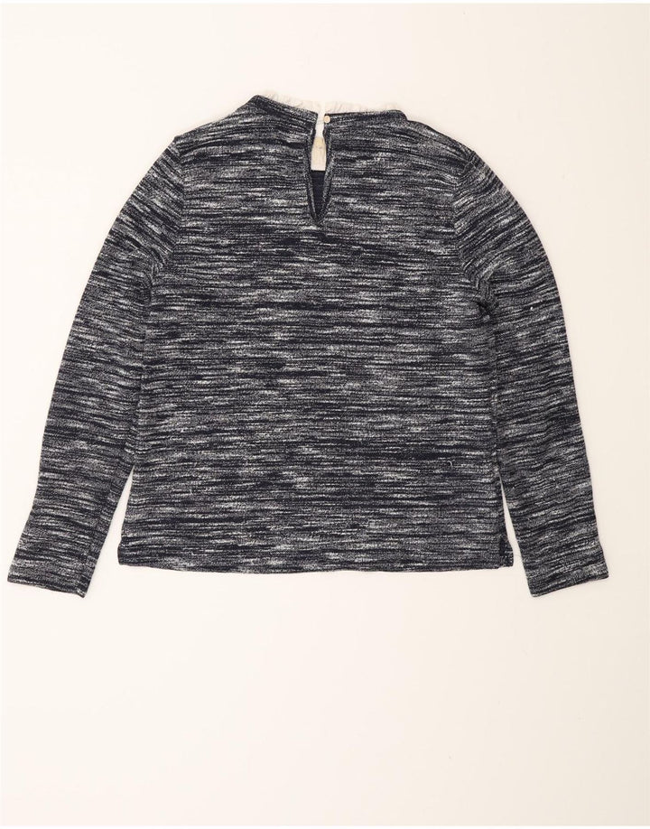 Top da donna a maniche lunghe Oasis UK 12 medio blu navy screziato