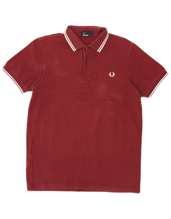 Fred Perry Polo Homme Petit Coton Rayé Bordeaux
