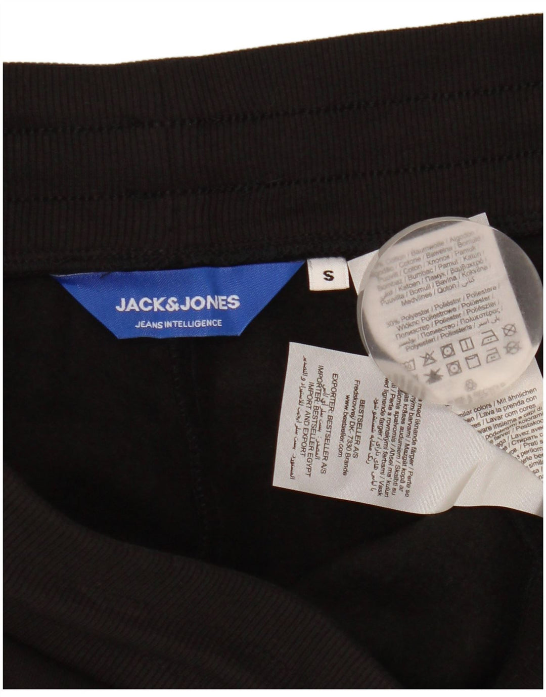 Jack & Jones Herre sportsshorts Små sorte bomuld