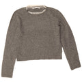 Zara Damen Crop Crew Neck Pullover Pullover UK 14 Mittelgrau