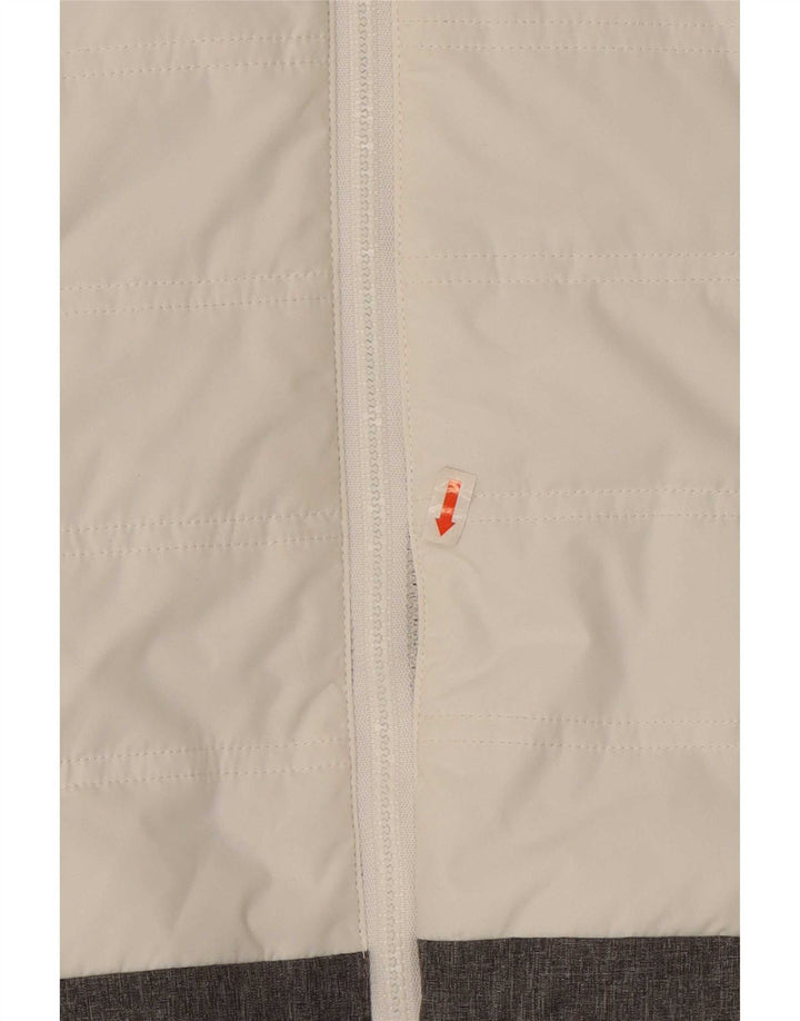 Giacca da sci con cappuccio da donna Brugi UK 10 Small Poliestere color block bianco