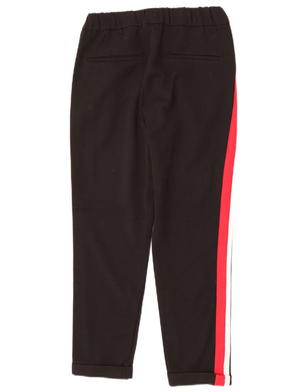 Zara Womens Tracksuit Trousers Small Black Colourblock Polyester