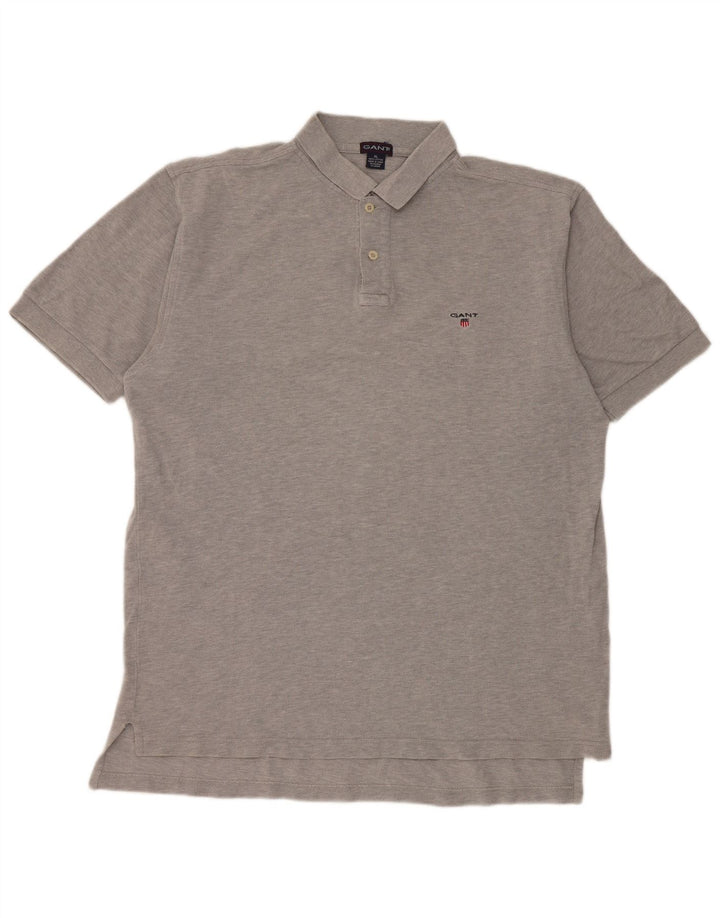 Camisa pólo masculina Gant XL cinza algodão