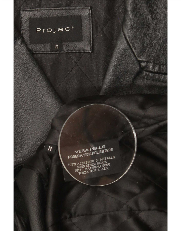 Palton de piele pentru femei Project UK 14 Medium Black