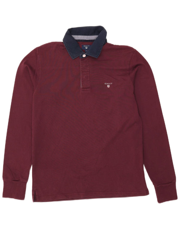 Gant Langærmet Rugby Polo Shirt Medium Bourgogne Colourblock Bomuld