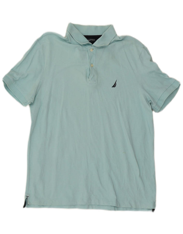 Polo da uomo Nautica Large in cotone turchese