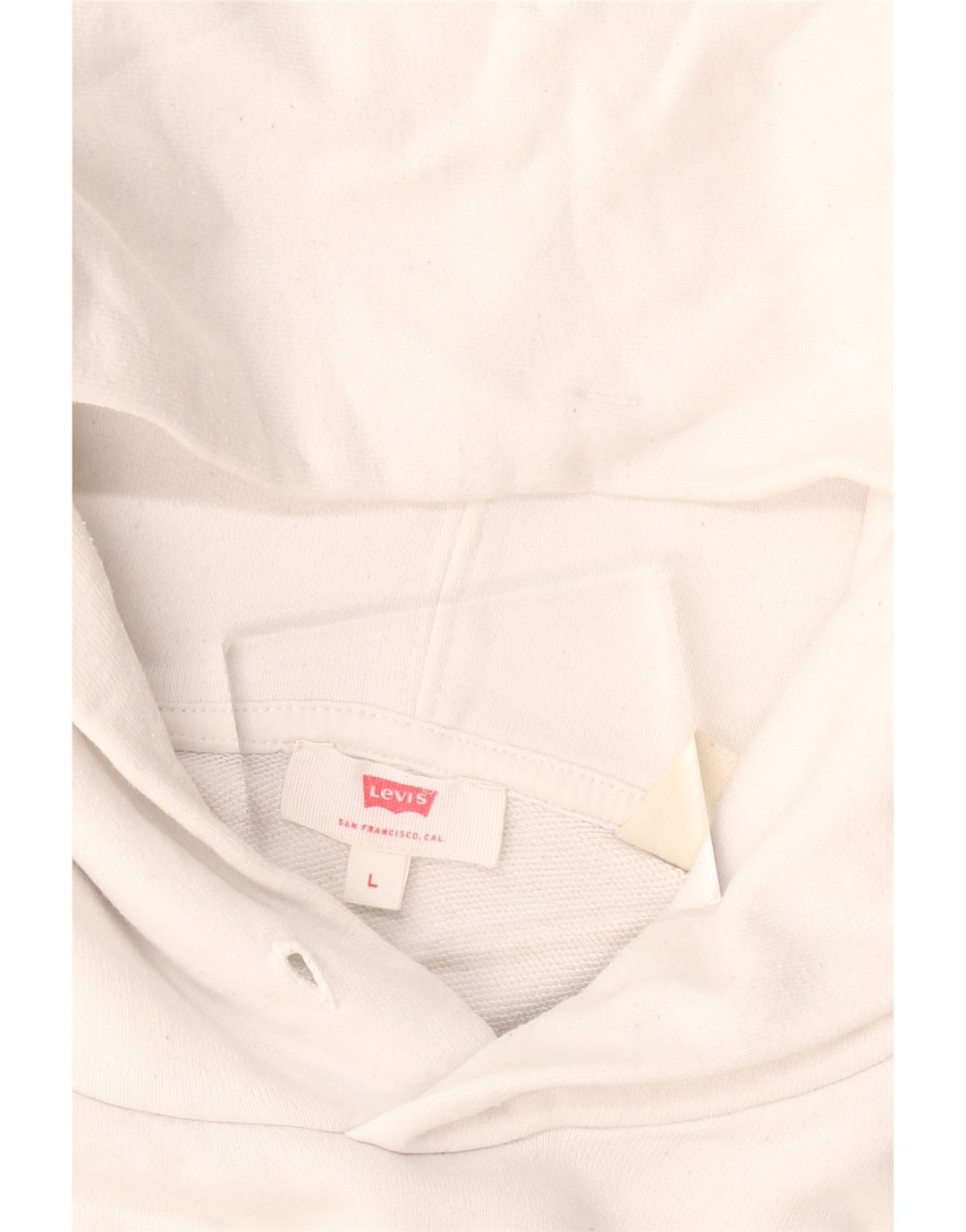 LEVI'S Grafisk hættetrøje til kvinder UK 16 Large White