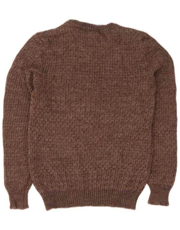 Mistral Mens Crew Neck Jumper Sweater Large Brown Wool