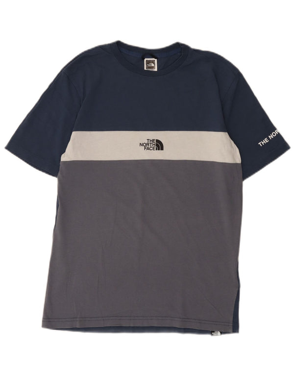 T-shirt grafica da uomo The North Face Top XS in cotone color block blu navy