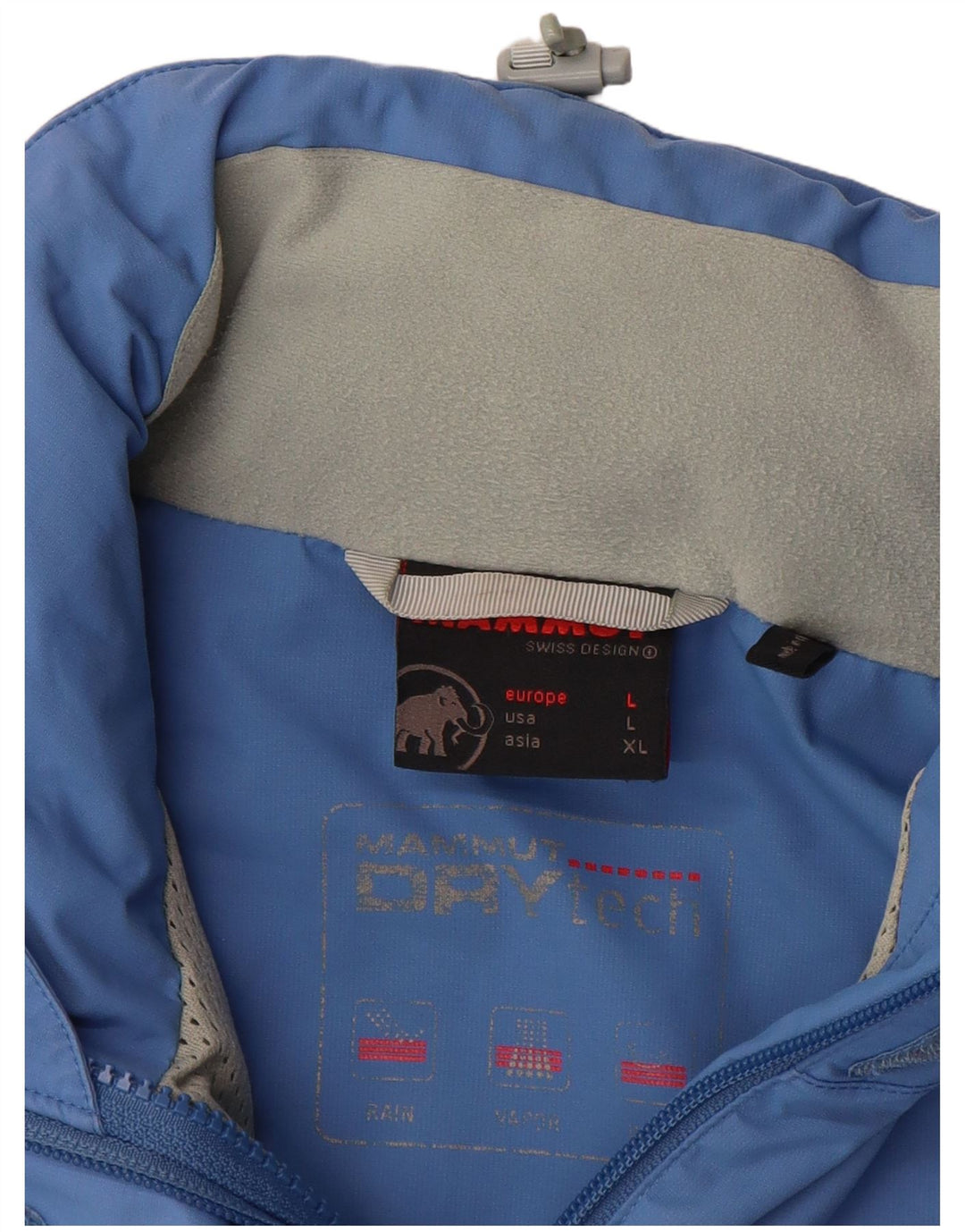 Mammut Womens Hooded Rain Jacket UK 16 Large Blue