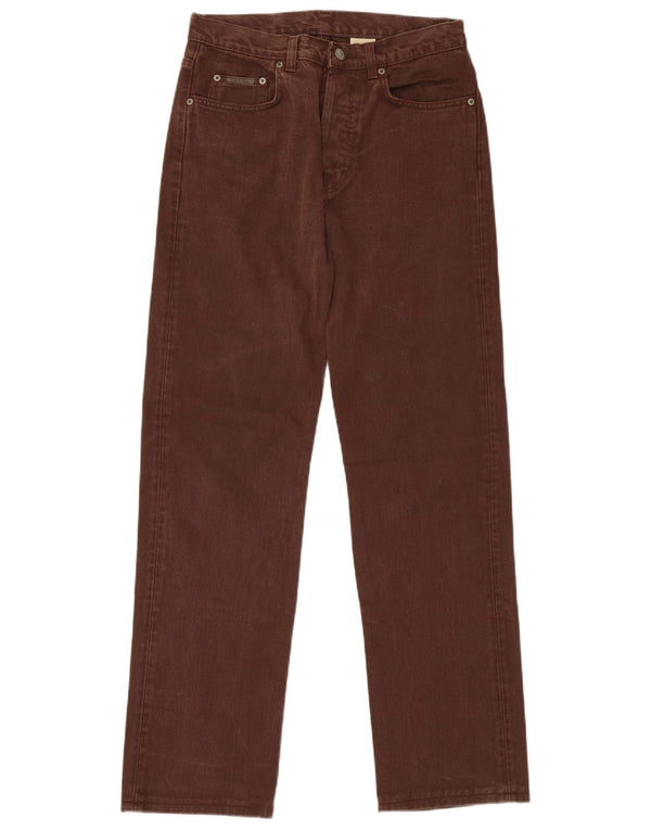 Calça jeans reta masculina Calvin Klein W30 L31 algodão marrom