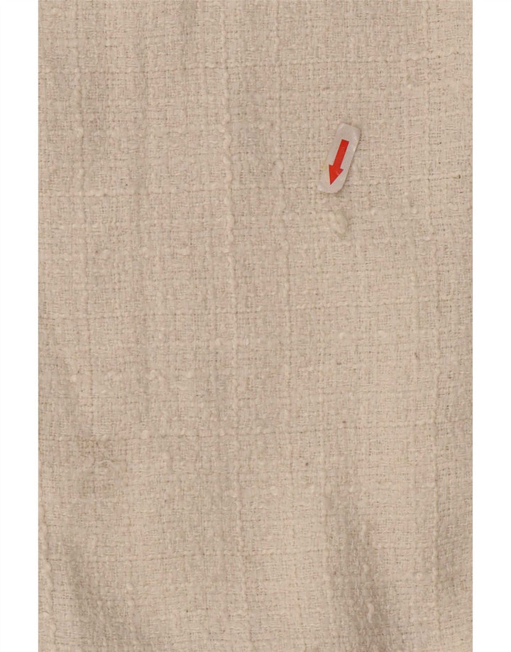 Pantalon décontracté droit femme Zara Large W30 L31 Polyester blanc