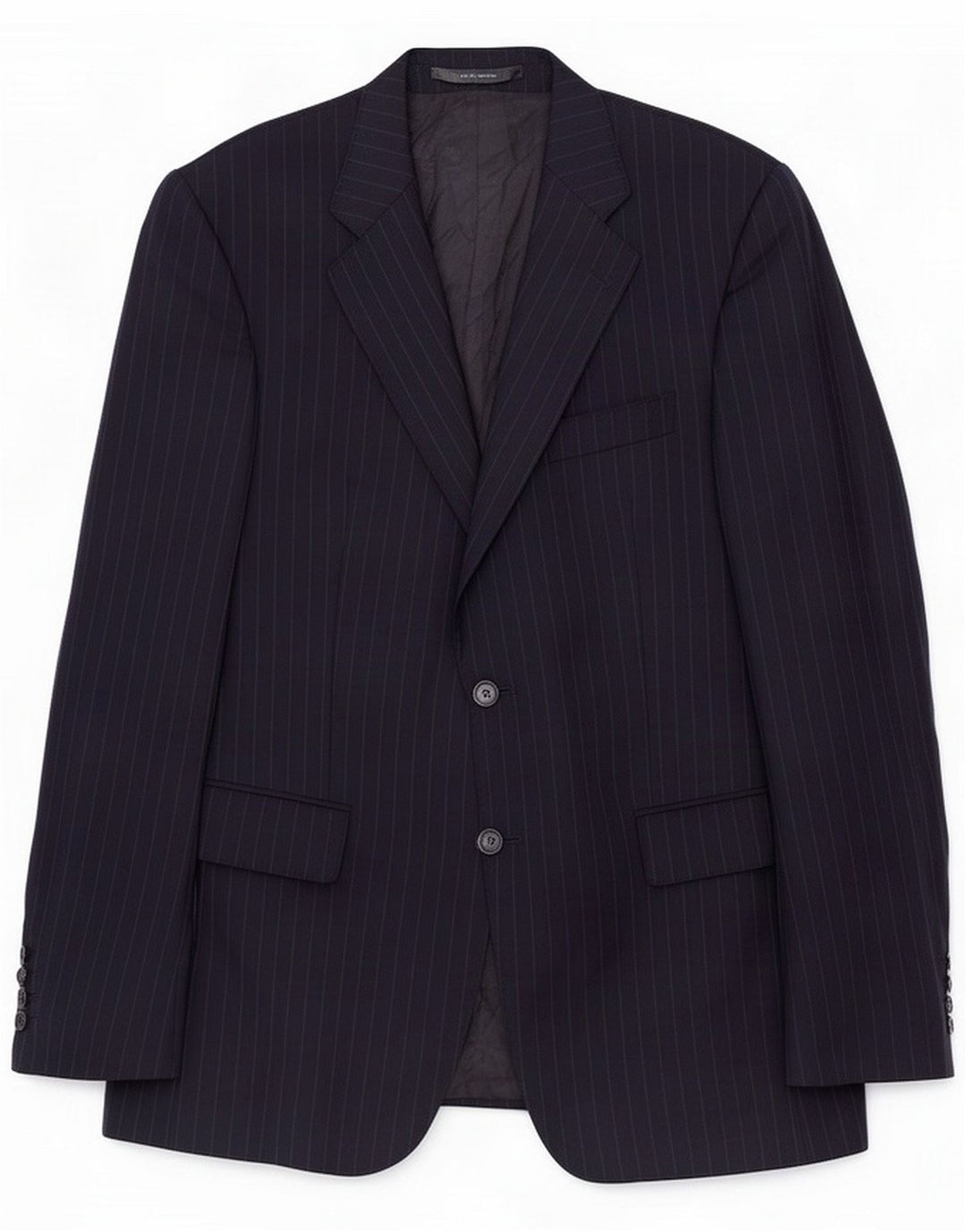 Jaeger Veste blazer à 2 boutons pour homme UK 40 Grandes rayures bleu marine