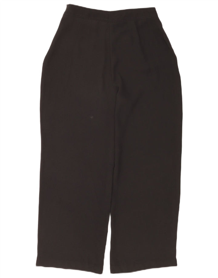 Zara Womens Loose Fit Cropped Trousers EU 40 Medium W30 L26 Sort Polyester