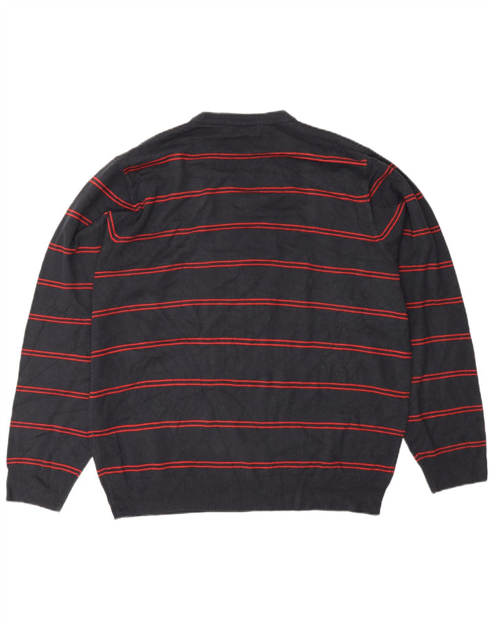 Marks & Spencer Mens Blue Harbour V-Neck Jumper Sweater Large Navy Blue
