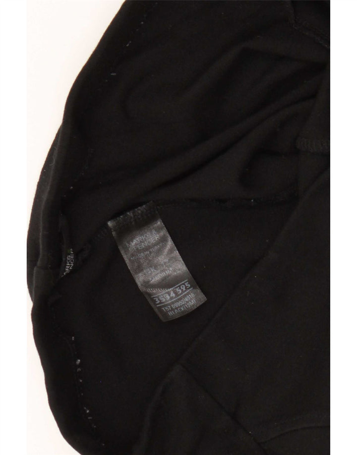 Marks & Spencer Damen Crop Leggings UK 12 Mittelschwarze Viskose
