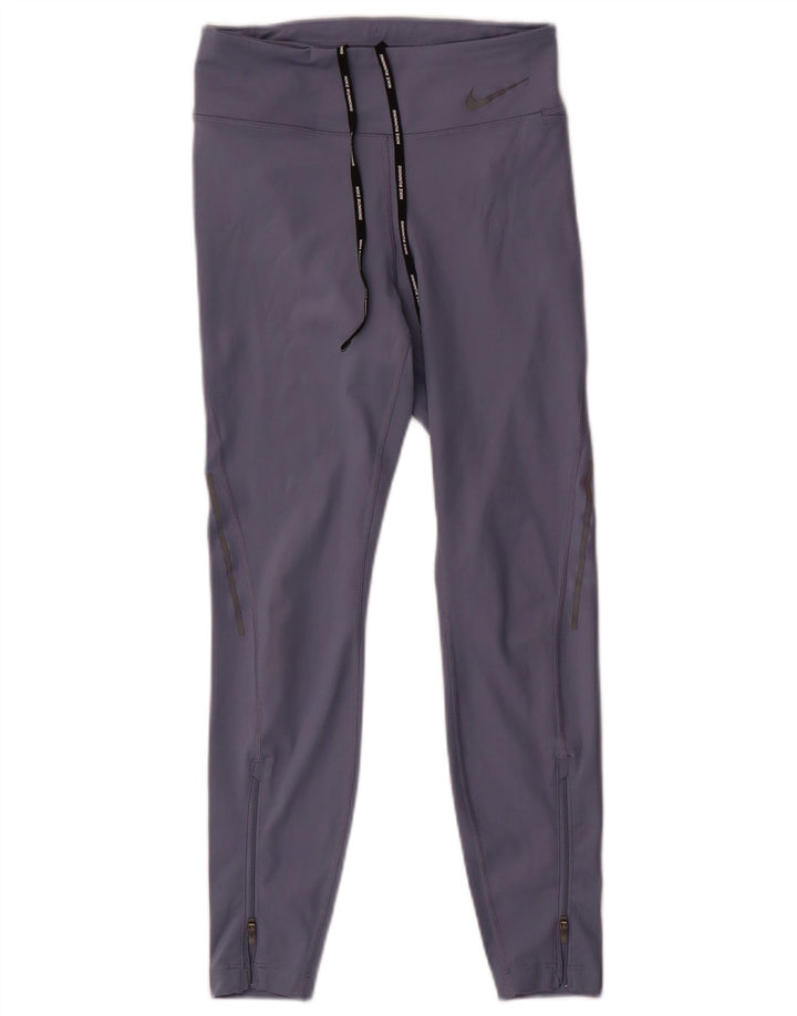 Nike Womens Leggings UK 10 Small  Purple Polyester