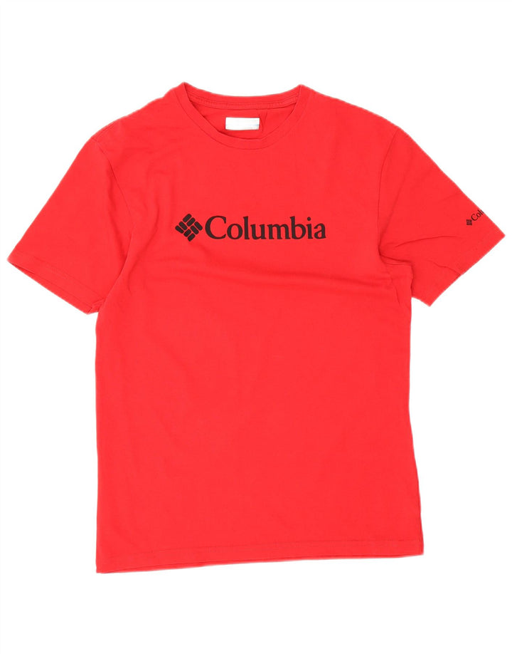 Columbia Mens Graphic T-Shirt Top Small Red Cotton