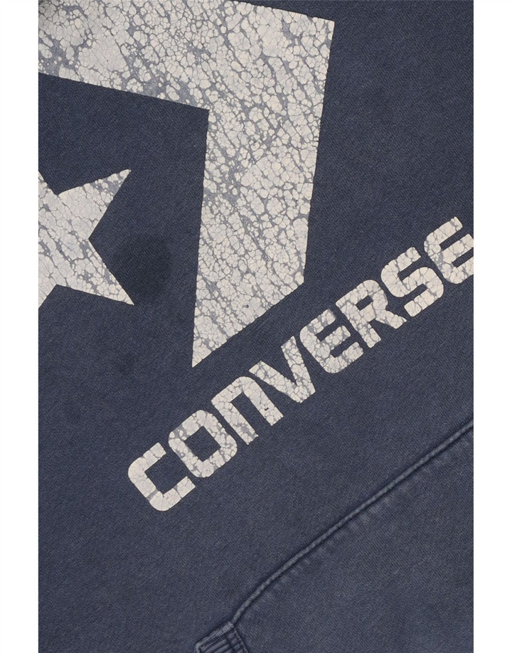 CONVERSE Grafisk hættetrøje til mænd, lille blå bomuld