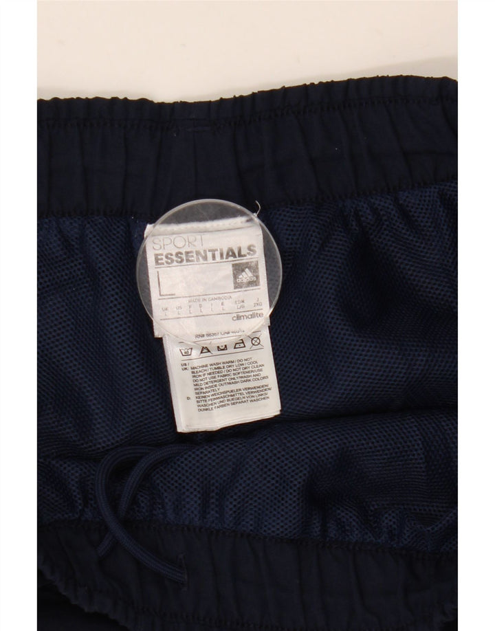 Pantaloncini sportivi Adidas Climalite da uomo di grandi dimensioni in poliestere blu navy