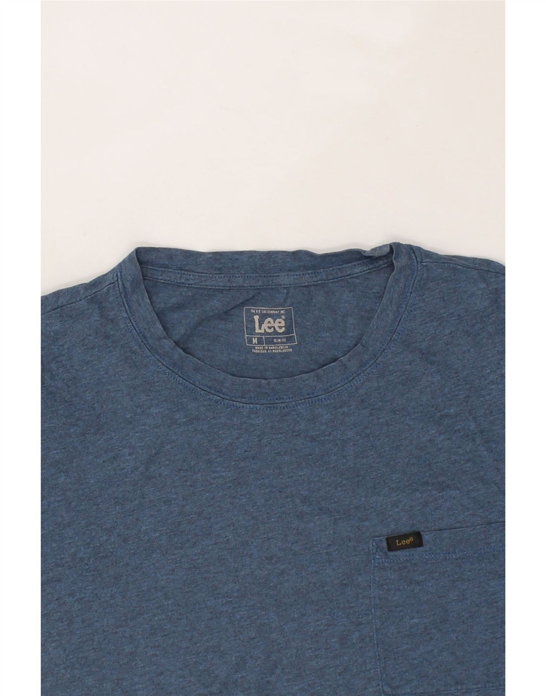 LEE Mens Slim Fit T-Shirt Top Medium Blue Cotton Vintage Lee and Second-Hand Lee from Messina Hembry 