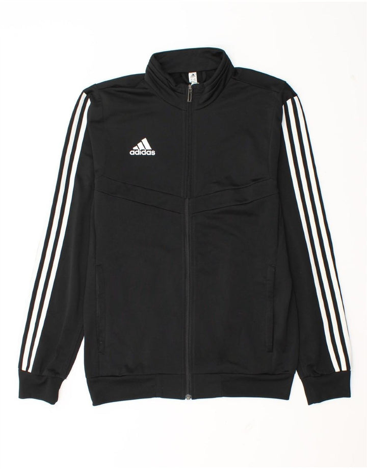 Adidas Mens Tracksuit Top Jacket Small Black Polyester