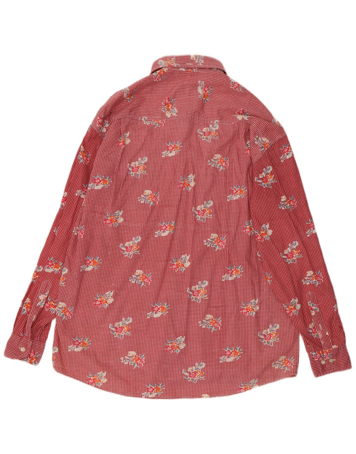 Chesterfield Mens Shirt XL Red Floral Cotton
