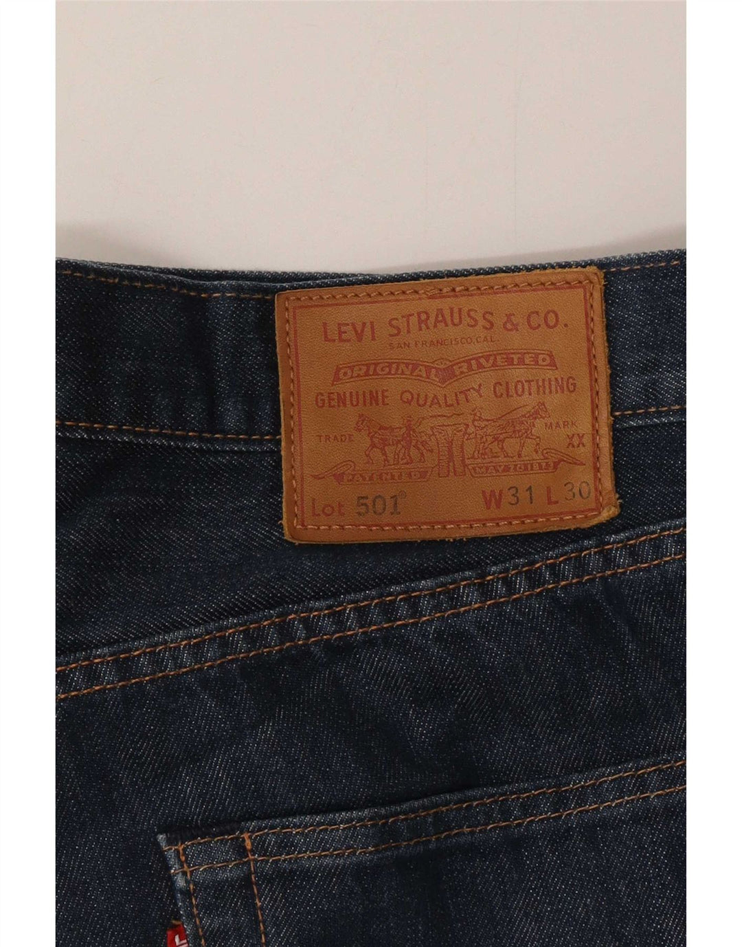 Levi's Mens 501 Straight Jeans W31 L30 Blue Cotton