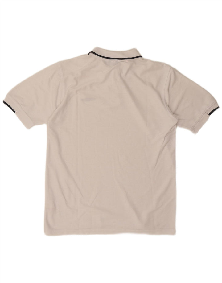 Umbro Mens Polo Shirt Medium White Polyester