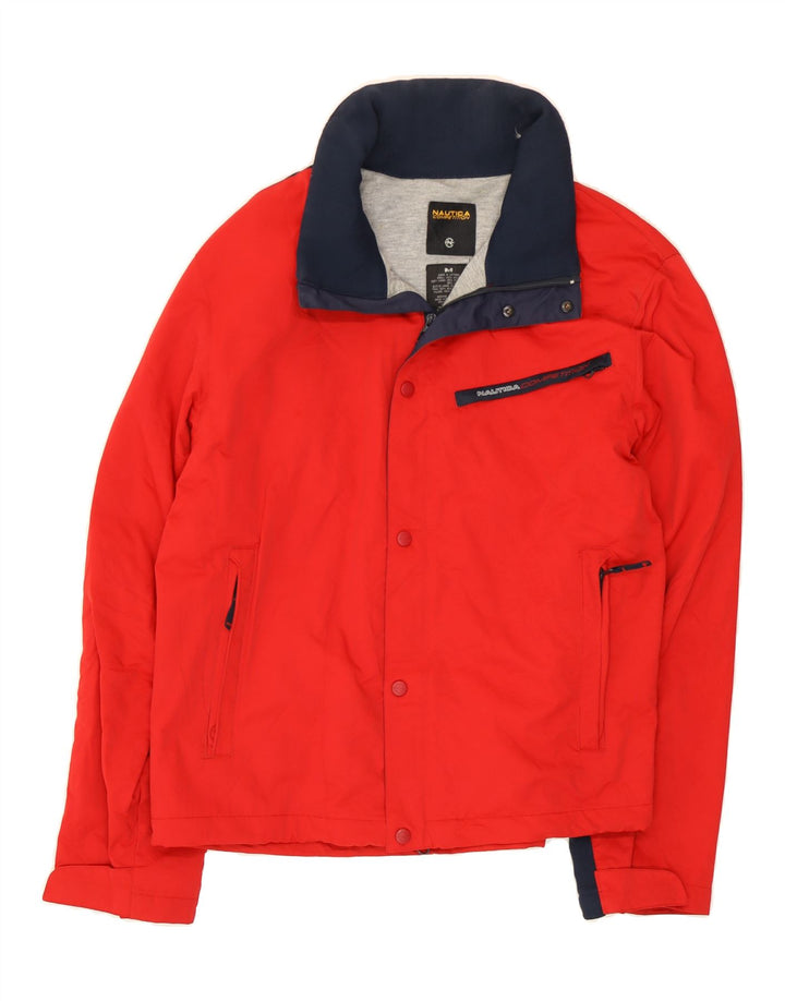 NAUTICA Mens Windbreaker Jacket UK 38 Medium Red Colourblock Nylon Vintage Nautica and Second-Hand Nautica from Messina Hembry 