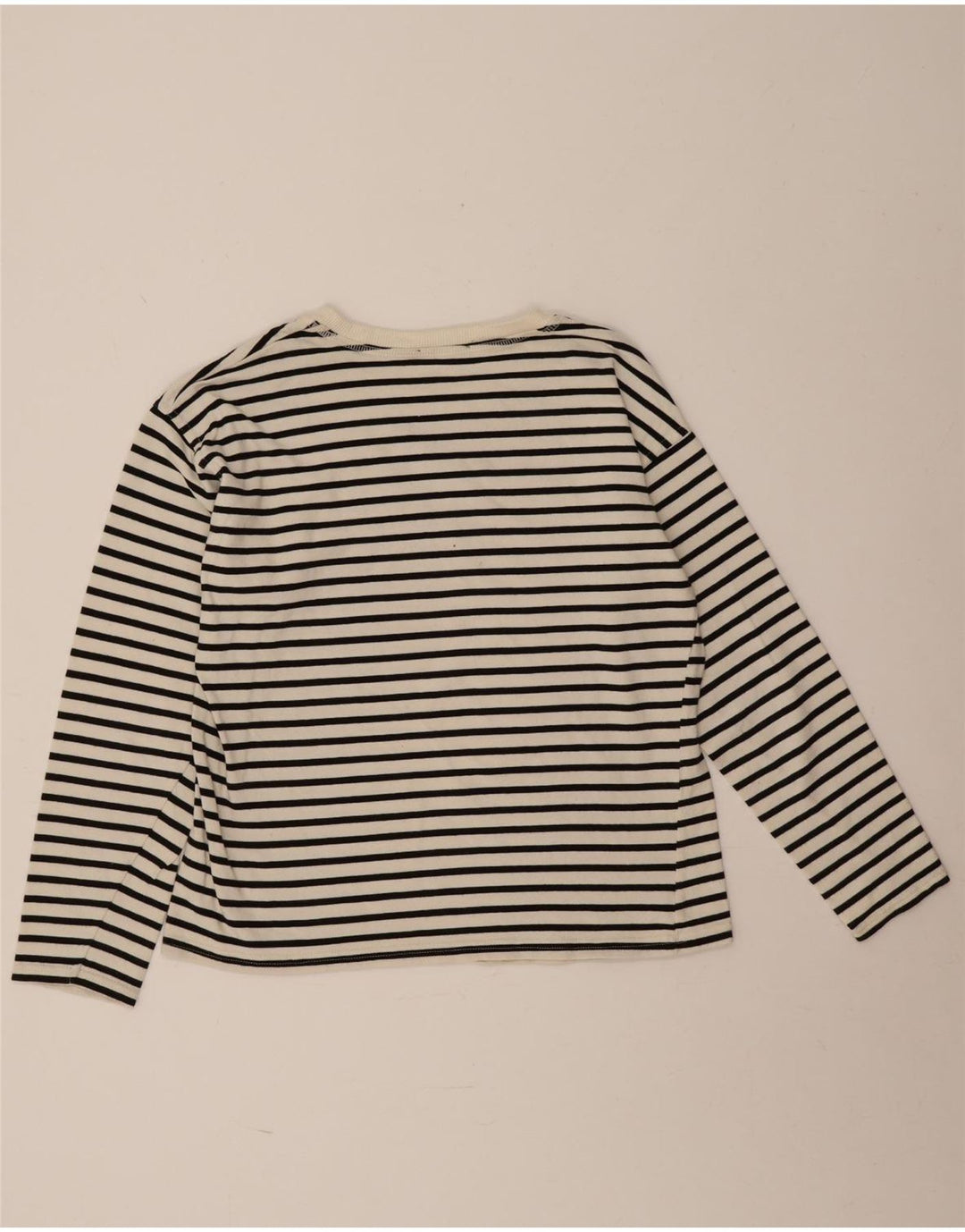 Top Zara da donna a maniche lunghe UK 14 medio a righe nere