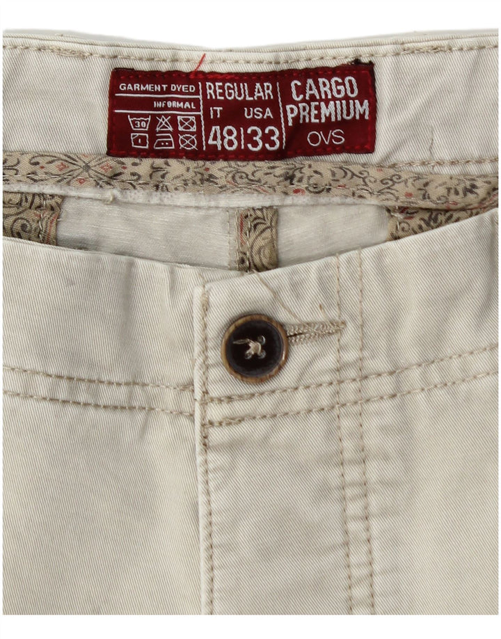 Pantaloncini cargo da uomo OVS IT 48 Medium W33 Cotone grigio