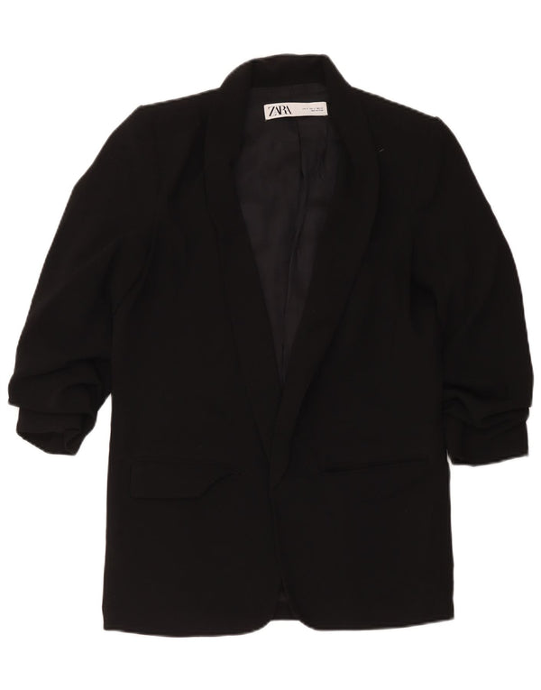 Jachetă Blazer deschisă pentru femei Zara UK 10 Small Black