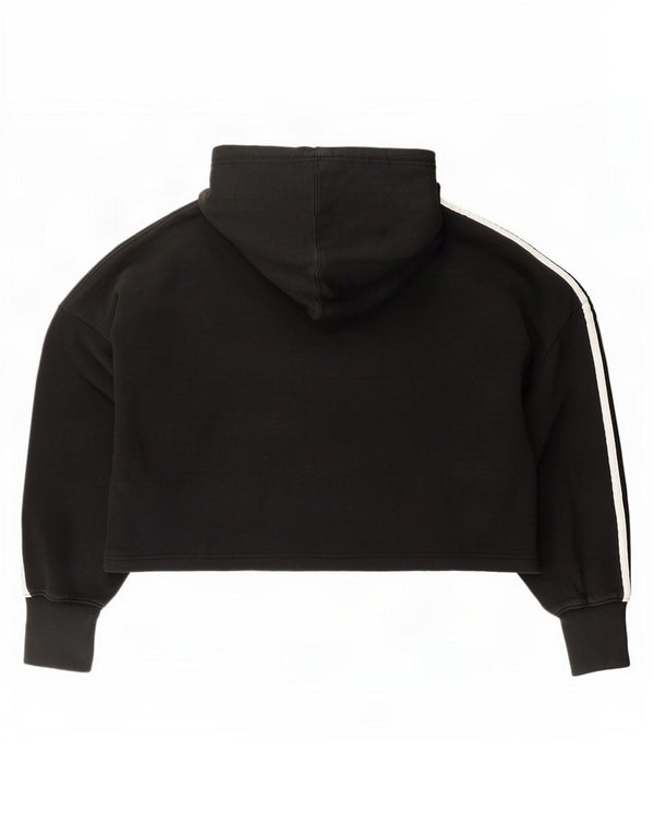 Adidas Pull à capuche surdimensionné pour femme UK 8 Petit coton noir