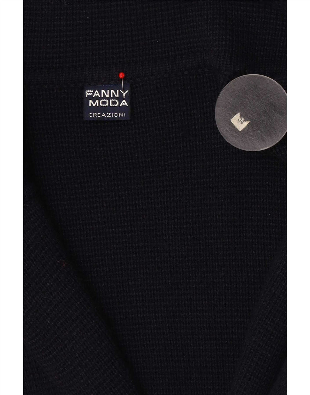 Fanny Moda Womens Double Breasted Cardigan Sweater IT 54 3XL Navy Blue