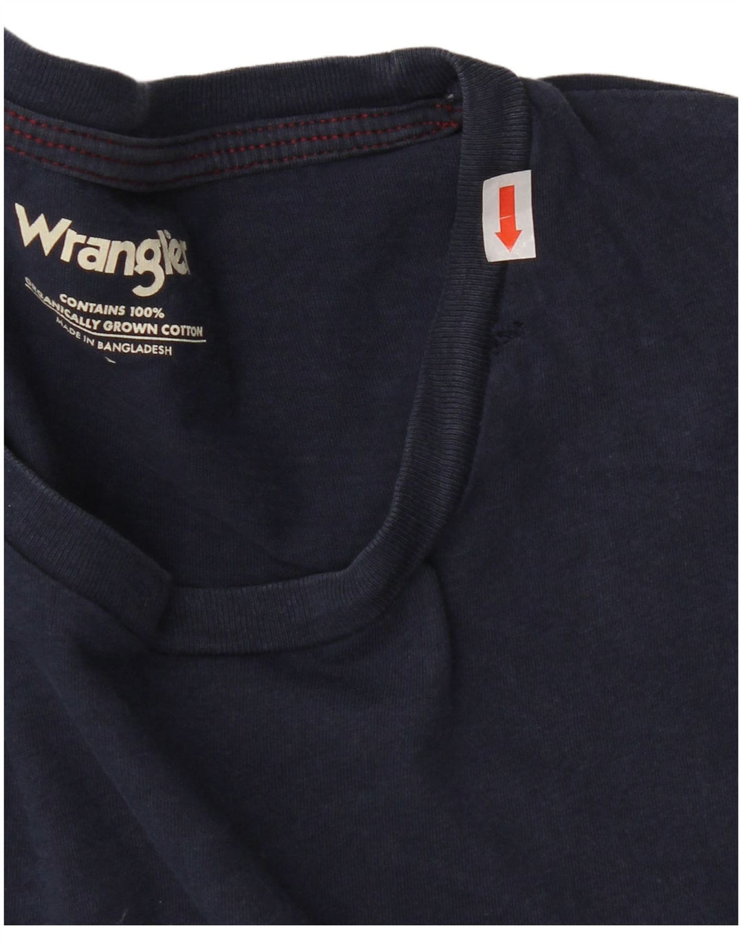 Wrangler Mens T-Shirt Top Large Navy Blue Cotton