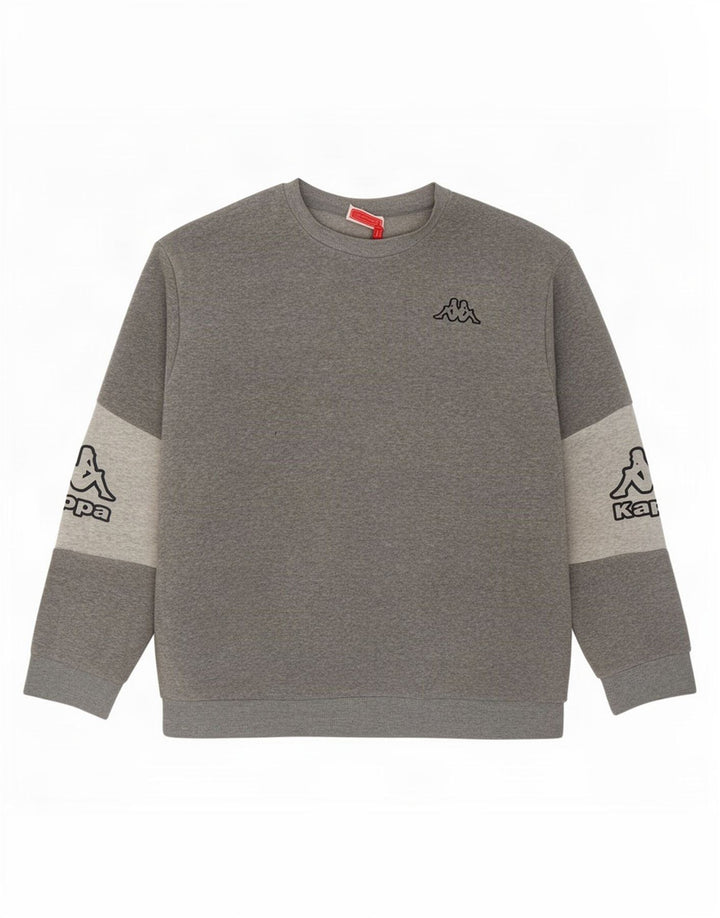 Felpa grafica da uomo Kappa Jumper XL Grigio Poliestere