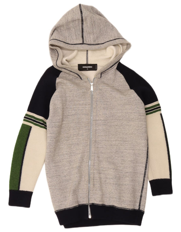 Dsquared2 Womens UK 18 XL Grå Colourblock Bomuld