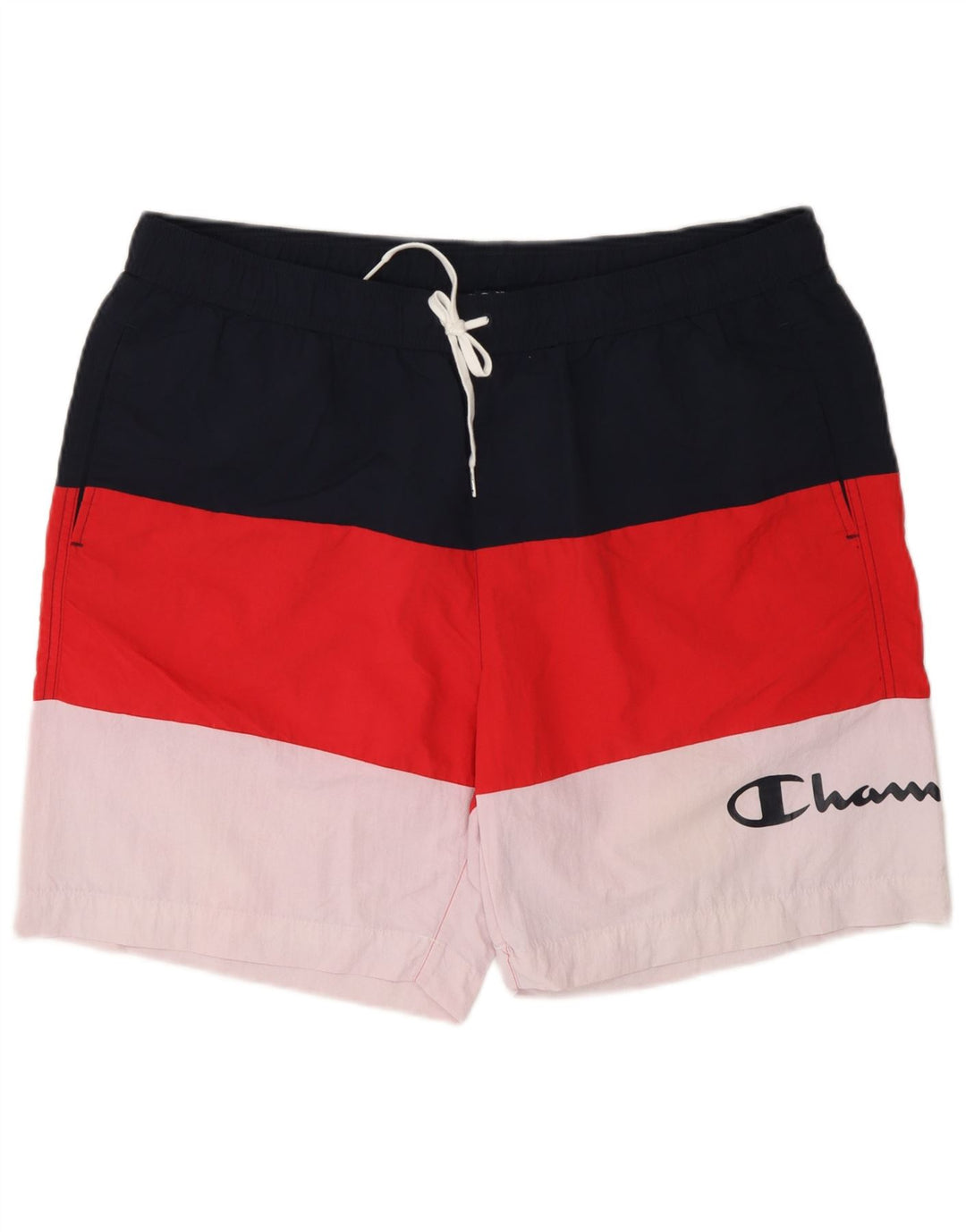 Champion Mens Swimming Shorts 2XL  Navy Blue Colourblock Polyester