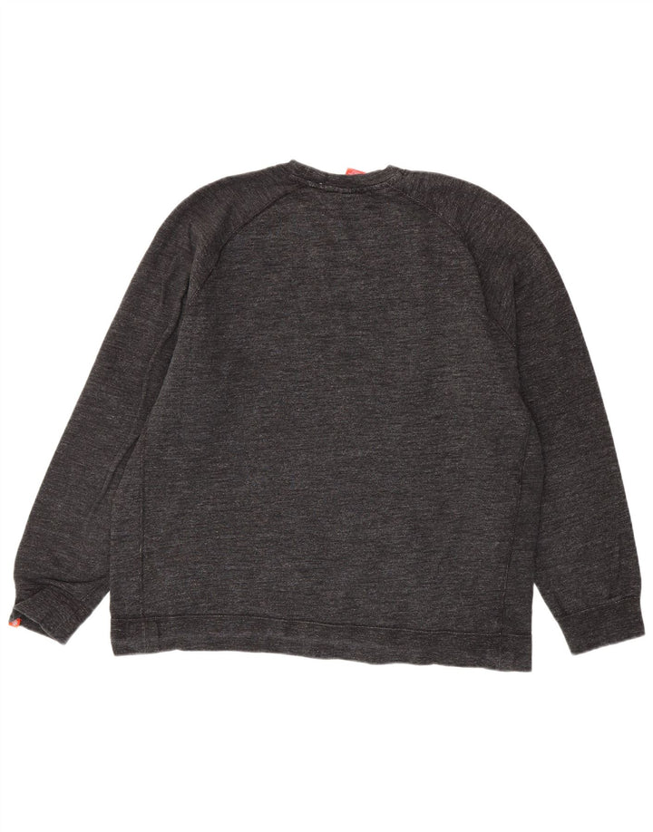 Nike Herren Sweatshirt Pullover 2XL Grau gefleckte Baumwolle