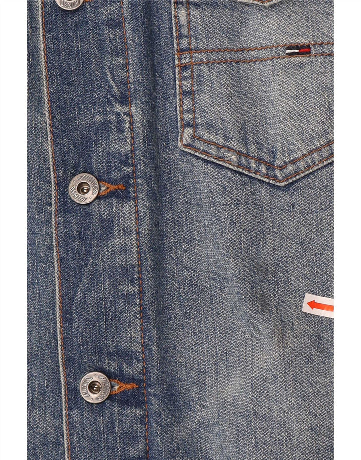 Tommy Hilfiger Womens Denim Jacket UK 16 Large Blue Cotton