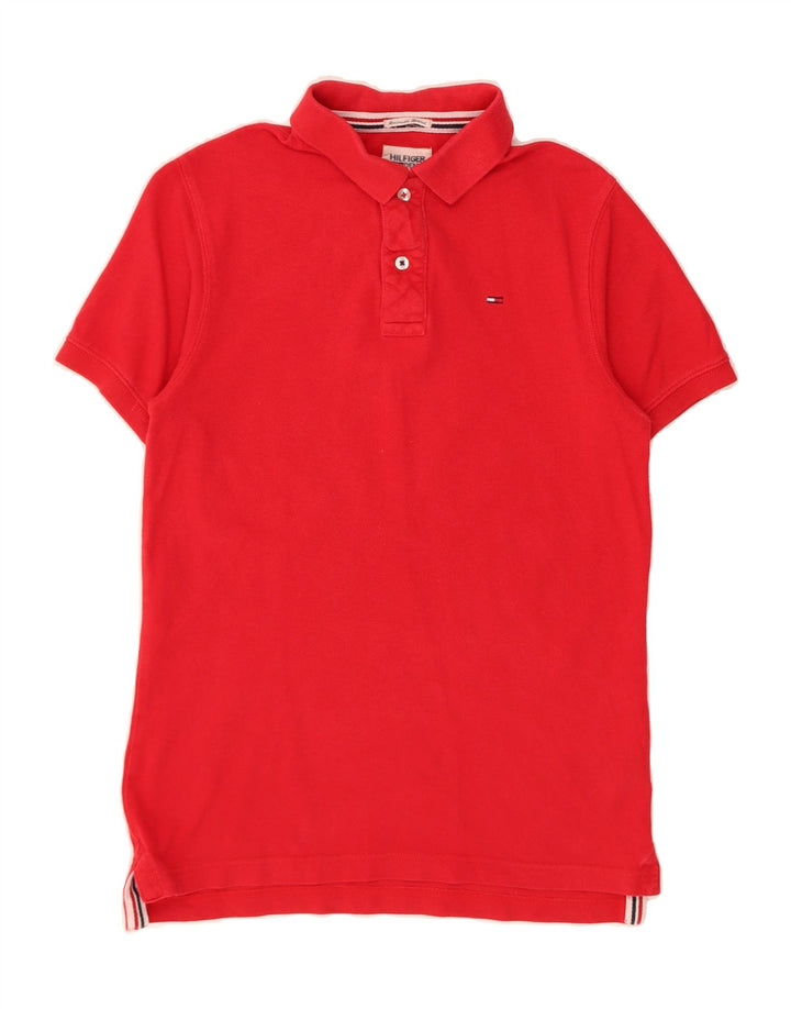 TOMMY HILFIGER Mens Polo Shirt Small Red Cotton Vintage Tommy Hilfiger and Second-Hand Tommy Hilfiger from Messina Hembry 