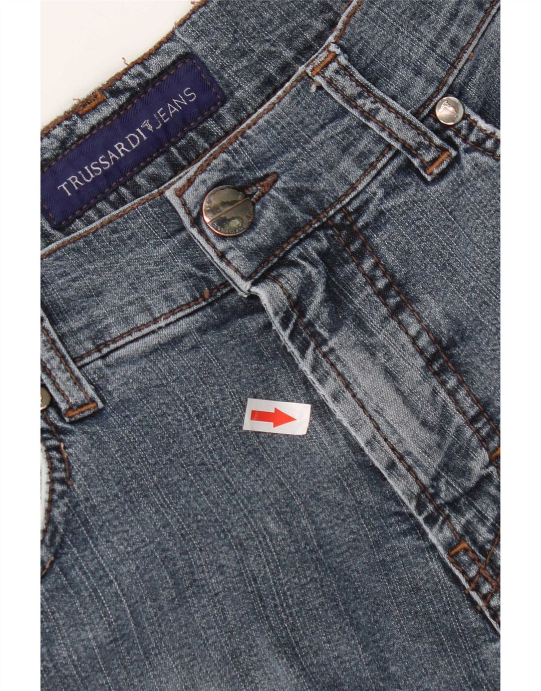 Trussardi Straight Jeans til mænd W34 L32 blå bomuld