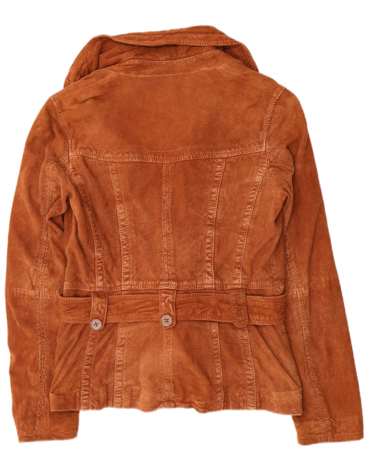 EDC Damen Wildlederjacke UK 14 Mittelbraunes Leder